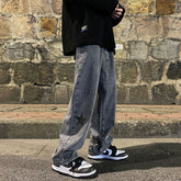 Men Jeans Spring and Autumn Wide Leg Trousers Hip Hop Retro Pants